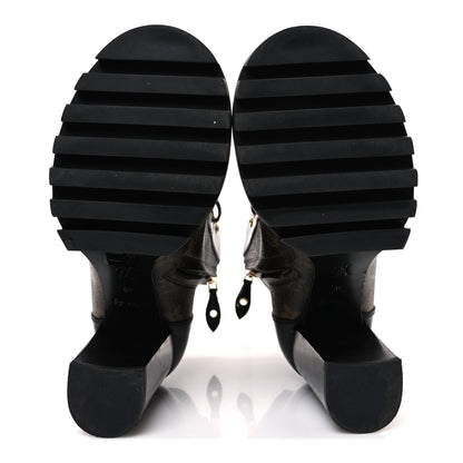Louis Vuitton Patent Calfskin Monogram Star Trail Ankle Boots 40 Black 7 of 11