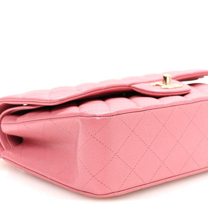 Chanel Caviar Quilted Medium Double Flap Pink 8 of 10