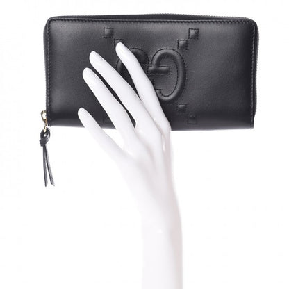 Gucci Apollo Calfskin GG Dadini Embroidered Zip Around Wallet Black 2 of 8