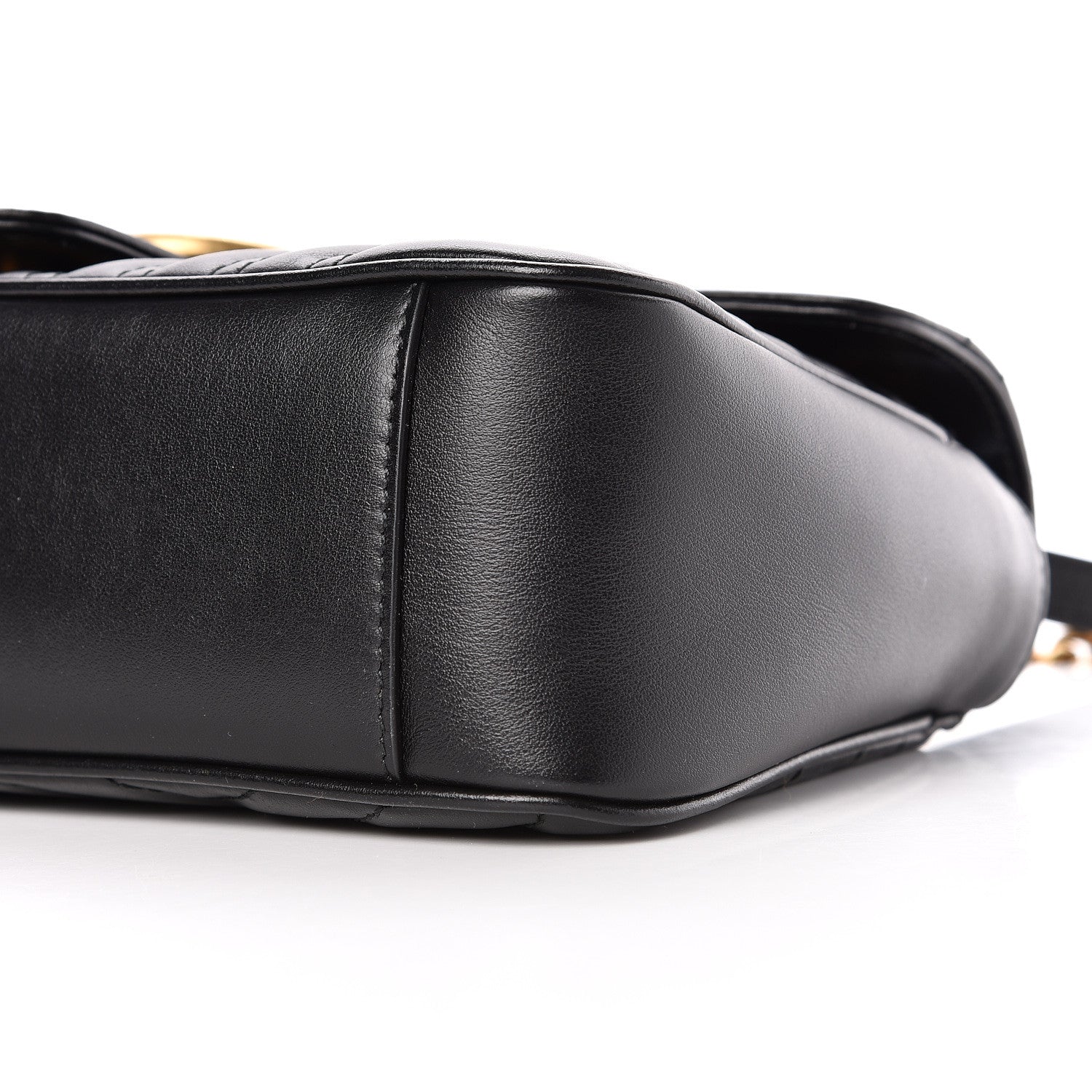 Gucci Calfskin Matelasse Small GG Marmont Shoulder Bag Black 12 of 13