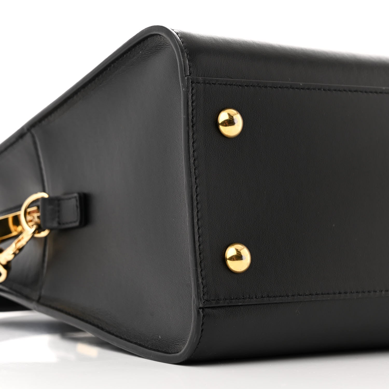 Saint Laurent Smooth Calfskin Monogram Cabas Black 9 of 10