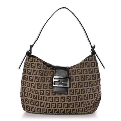 Fendi Zucchino Small Hobo Mogano Panna Testa 1 of 13
