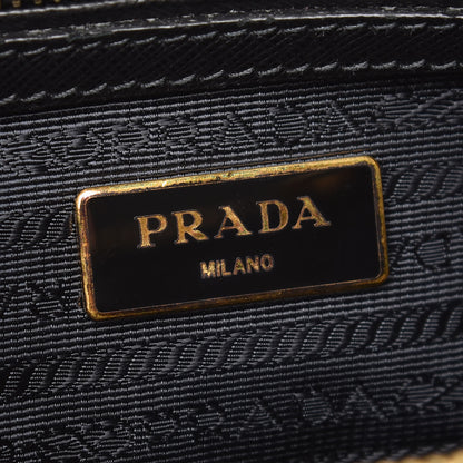Prada Saffiano Mini Galleria Double Zip Tote Black 6 of 12