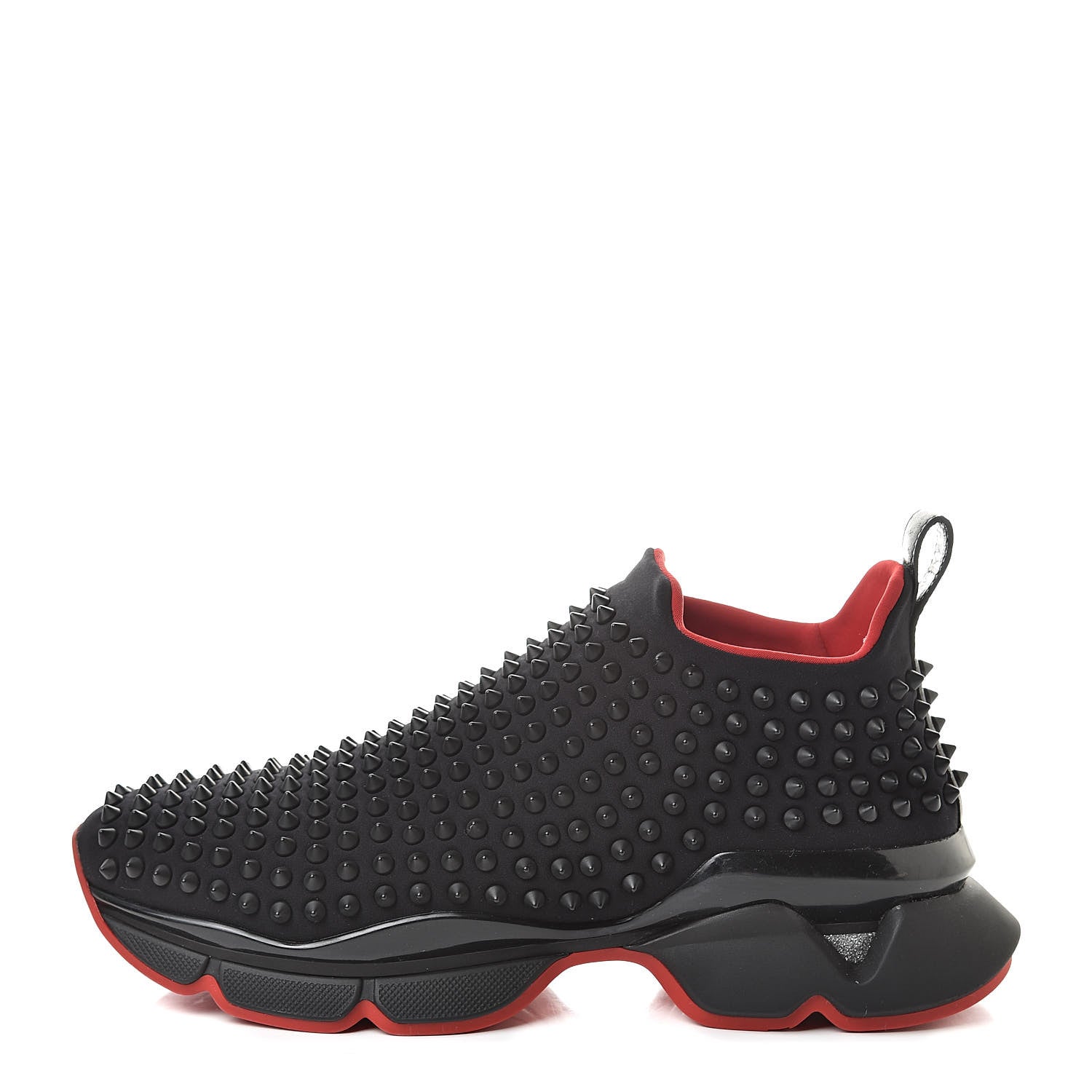 Christian Louboutin Neoprene Spike Sock Donna Flat Sneakers 40 Black 1 of 9