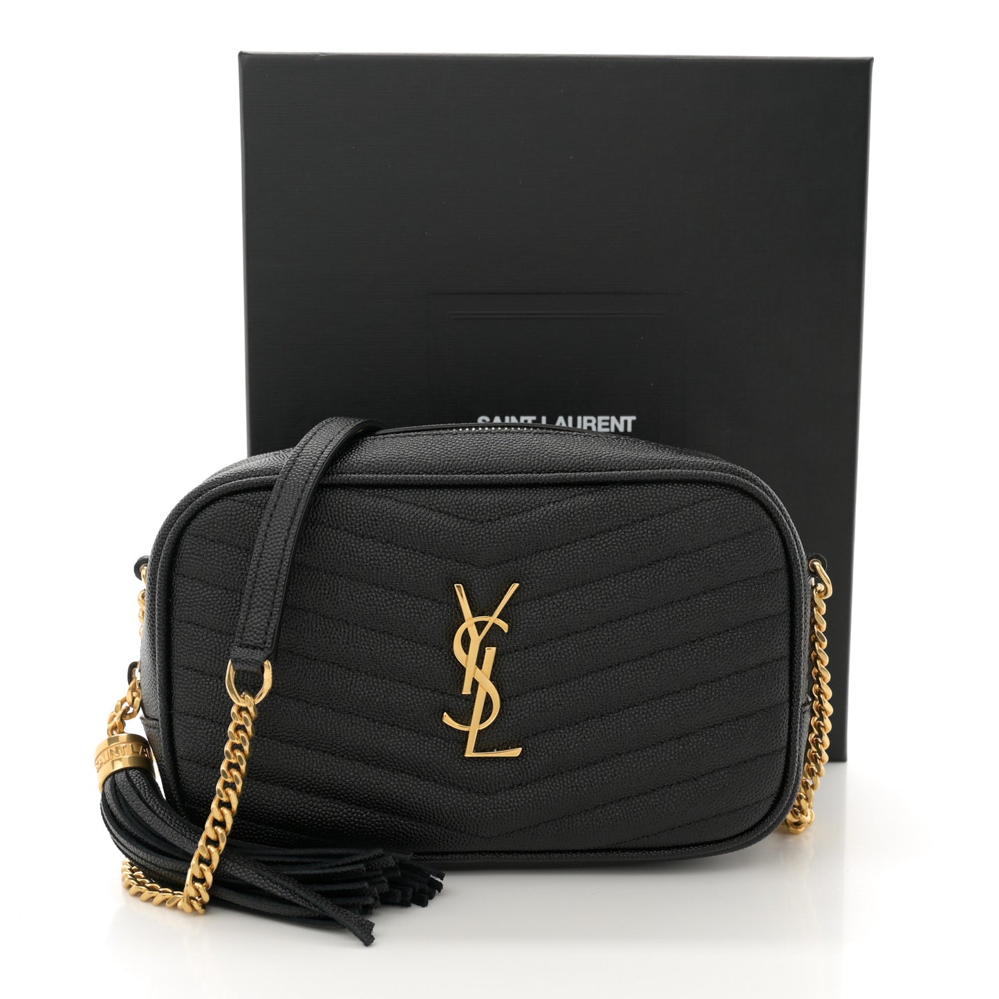 Grain De Poudre Matelasse Monogram Mini Lou Camera Bag Black