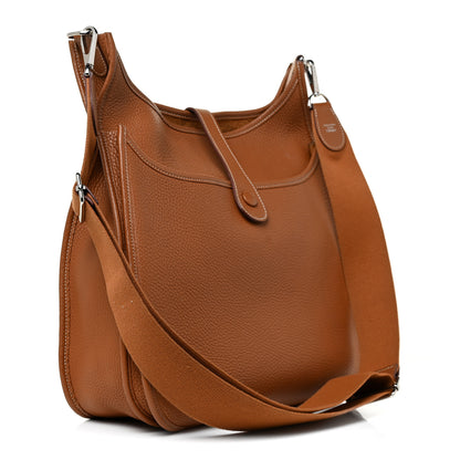 Hermes Taurillon Clemence Evelyne III GM Gold 2 of 10