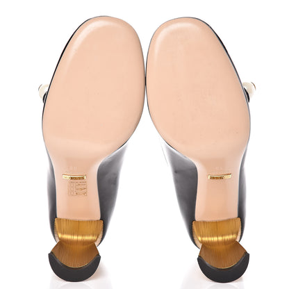 Gucci Vernice Pearl Arielle Mary Jane Pumps 39 Black 5 of 8