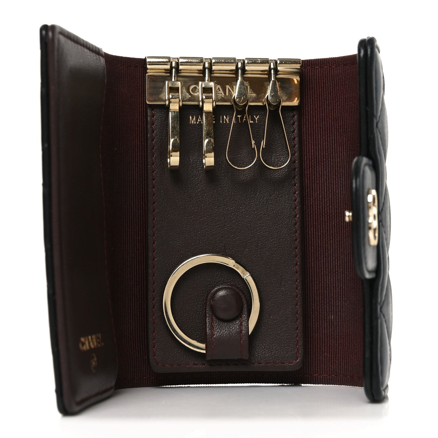 Chanel Lambskin Quilted 4 Key Holder Black 5 of 9