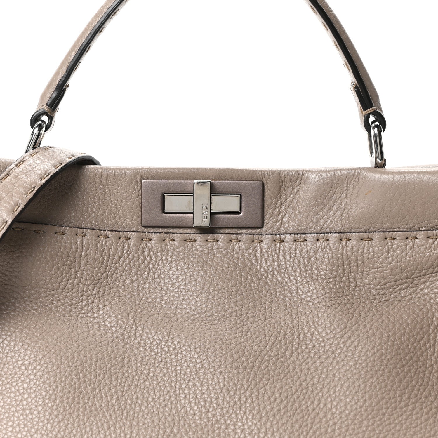 Fendi Cuoio Romano Selleria Large Peekaboo Iconic Satchel Corda 7 of 9