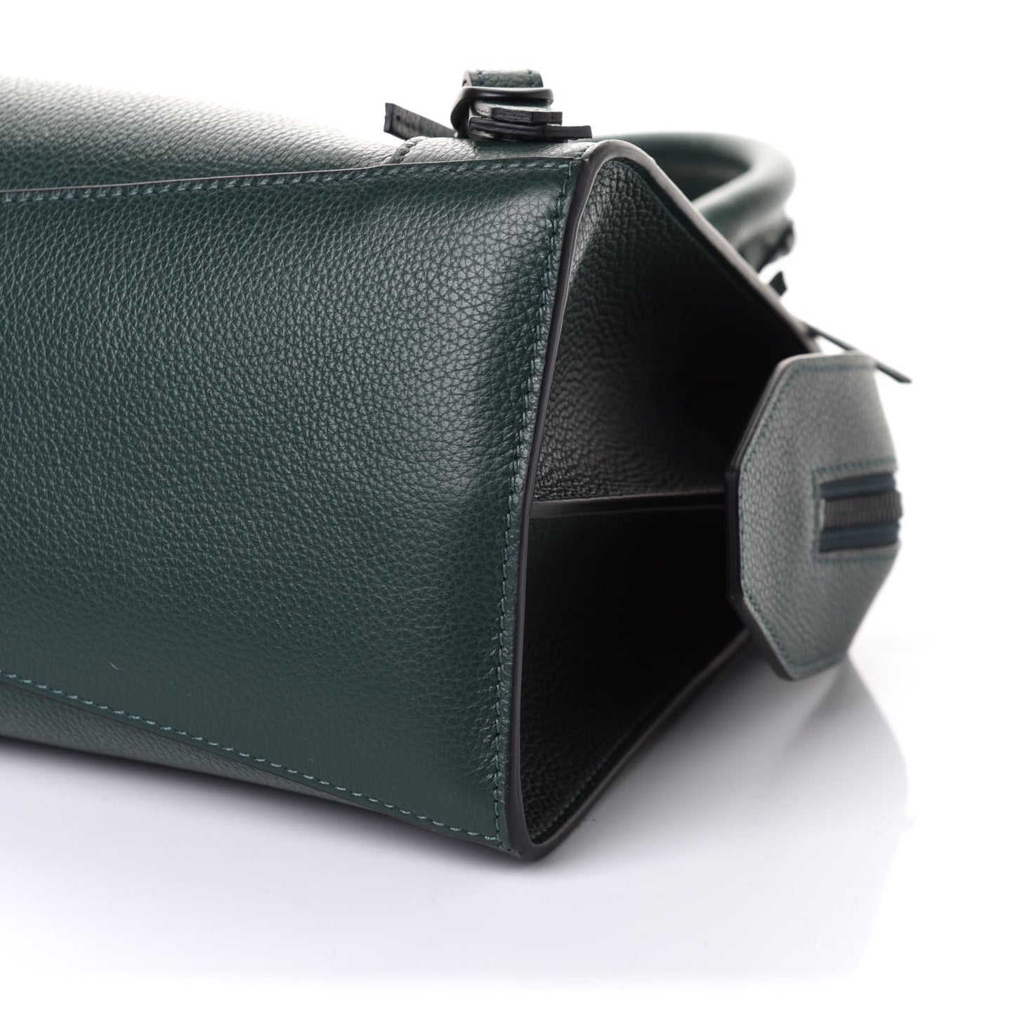 Grained Calfskin Neo Classic Matte Black Hardware S City Forest Green