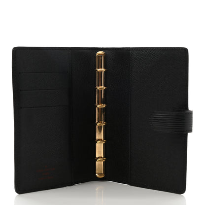 Louis Vuitton Epi Medium Ring Agenda Cover Black 5 of 8