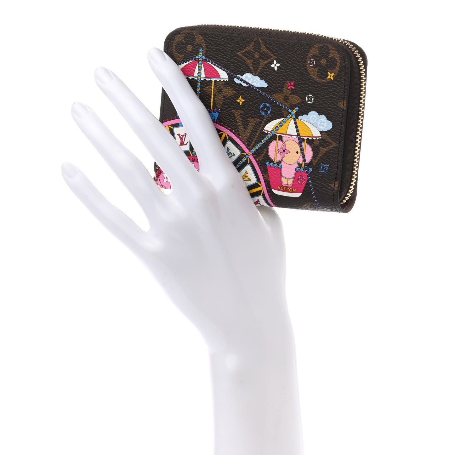 Monogram 2020 Christmas Animation Big Wheel Zippy Coin Purse Rose Ballerine