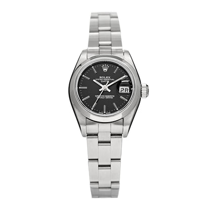Rolex Stainless Steel 26mm Oyster Perpetual Date Watch Black 79160 1 of 4