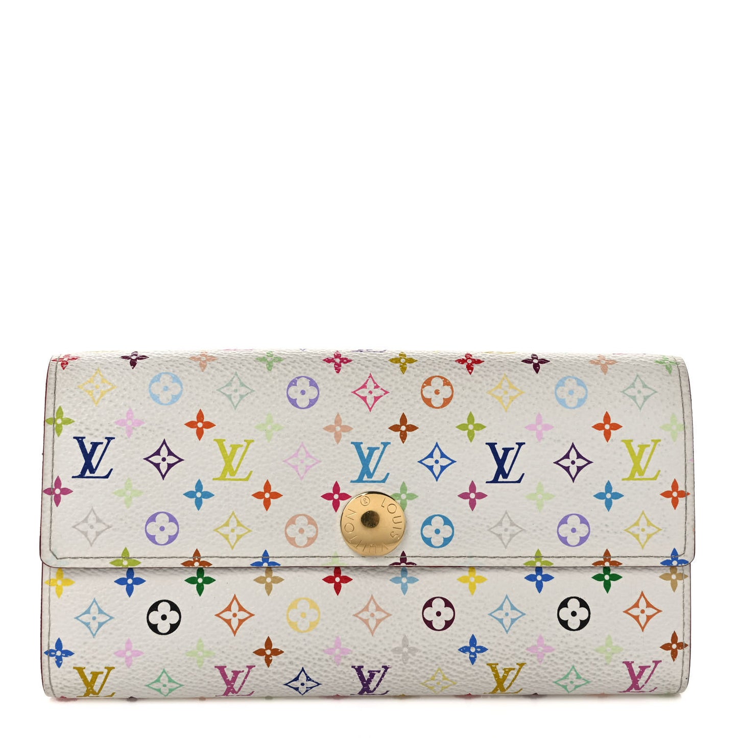 Monogram Multicolor Sarah Wallet White