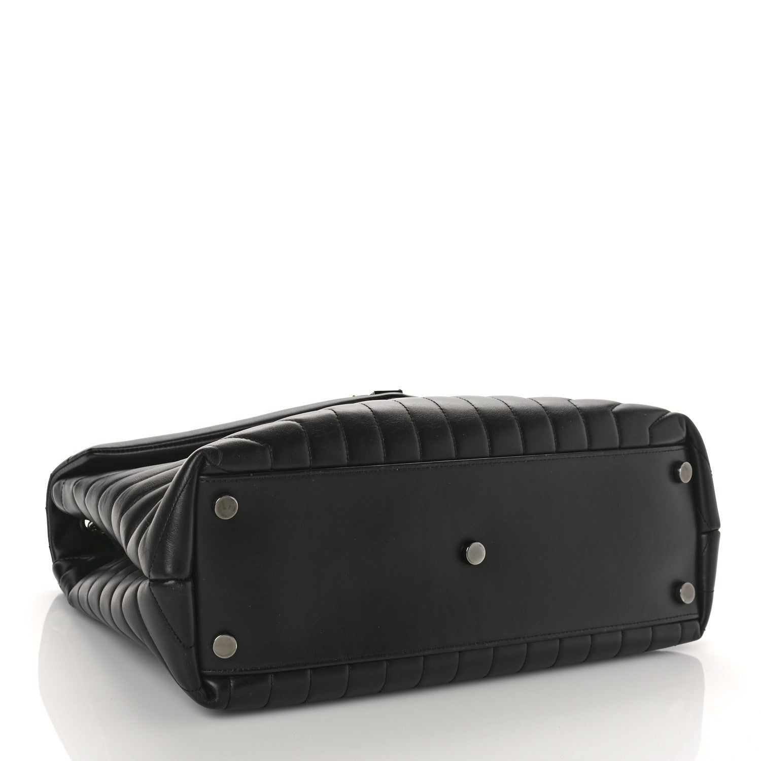 Saint Laurent Calfskin Y Quilted Monogram Large Loulou Chain Satchel Black 4 of 12