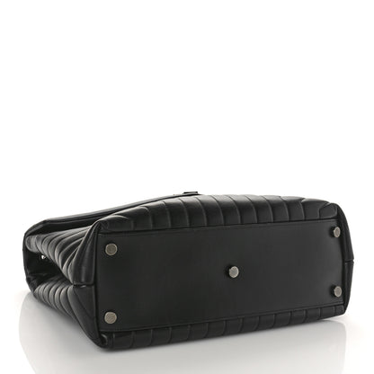 Saint Laurent Calfskin Y Quilted Monogram Large Loulou Chain Satchel Black 4 of 12