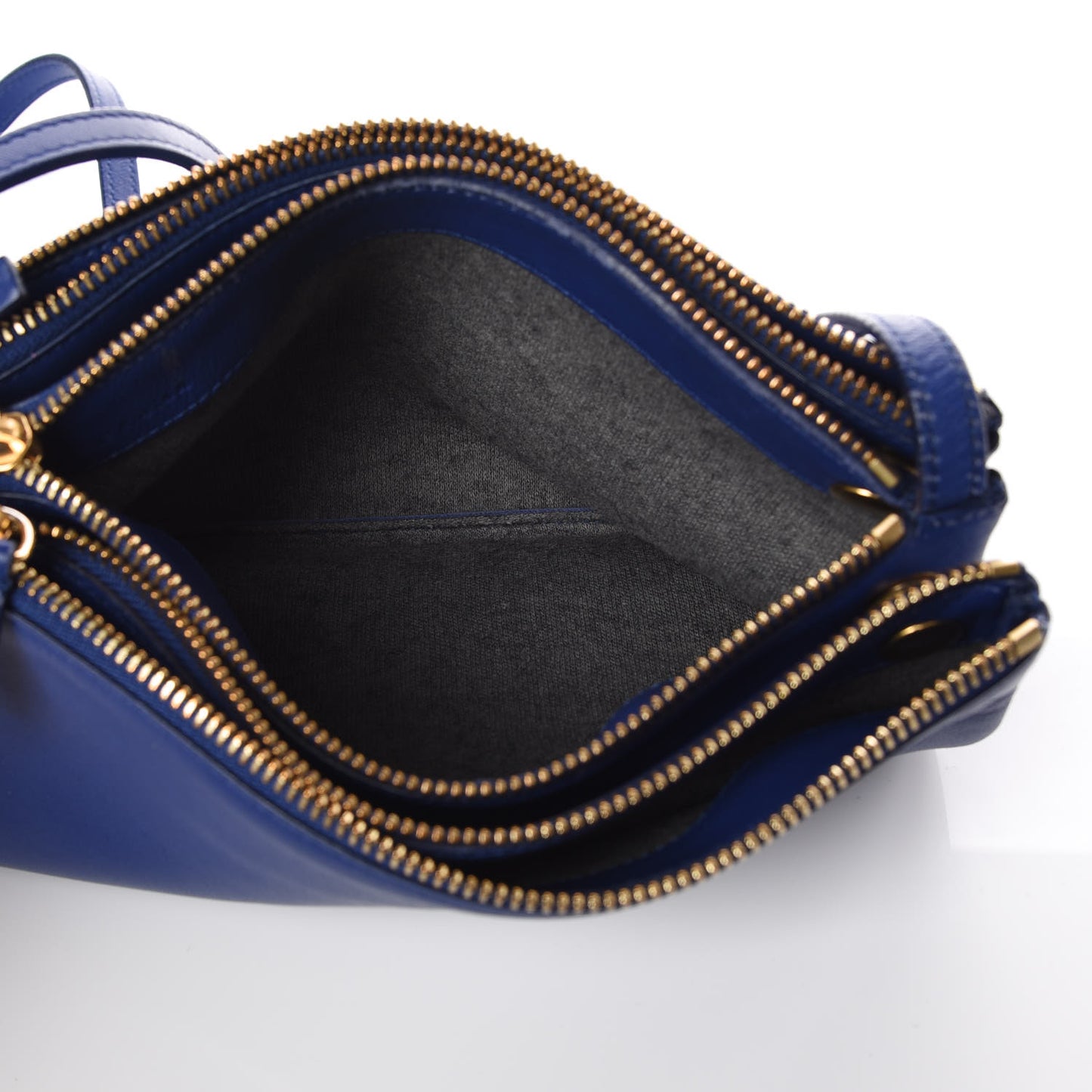 Lambskin Small Trio Crossbody Bag Violet Blue