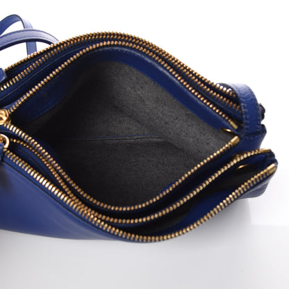 Celine Lambskin Small Trio Crossbody Bag Violet Blue 8 of 17