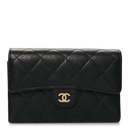 Chanel Caviar Quilted Medium Flap Wallet Black 1 of 11