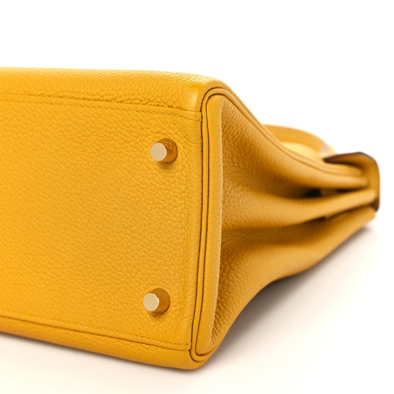 Hermes Togo Kelly Retourne 28 Jaune Ambre 10 of 11