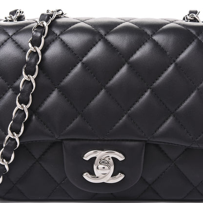 Chanel Lambskin Quilted Mini Square Flap Black 9 of 10