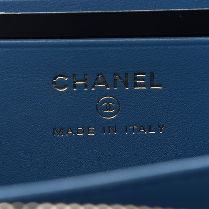 Chanel Denim Quilted CC Pearl Crush Camera Case Blue 6 of 9