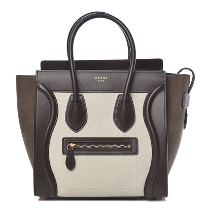 Celine Bullhide Micro Tri-Color Luggage Khaki 1 of 11