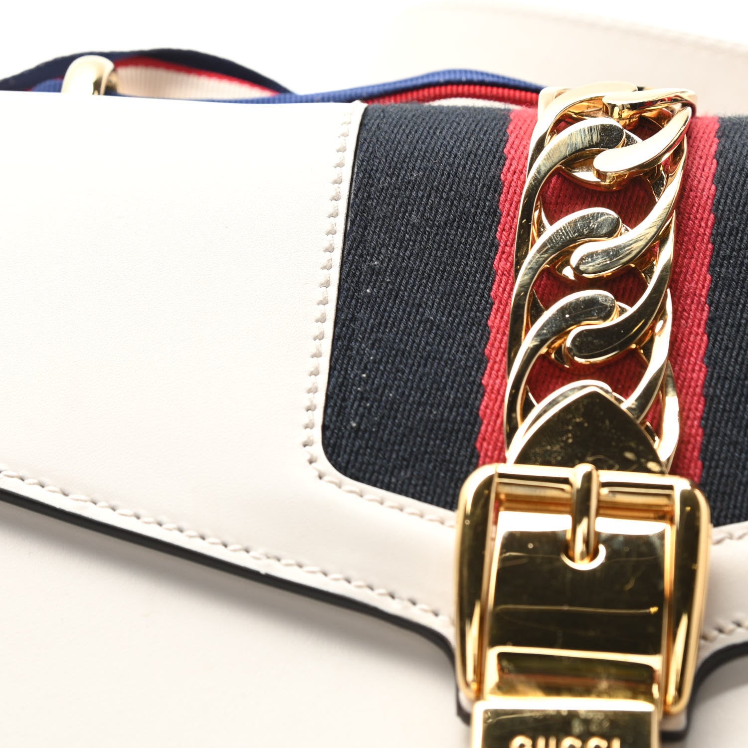 Gucci Calfskin Small Sylvie Shoulder Bag Off White 12 of 12
