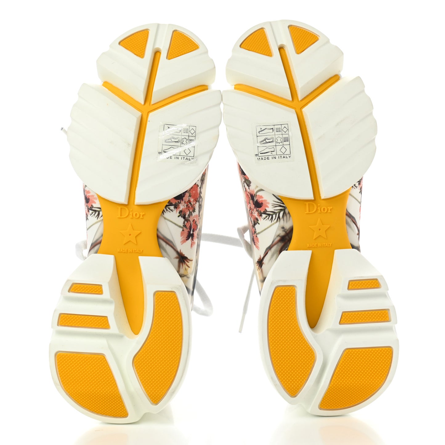 Neoprene Rubber Champetre Print Womens D-Connect Sneakers 35.5 White Multicolor