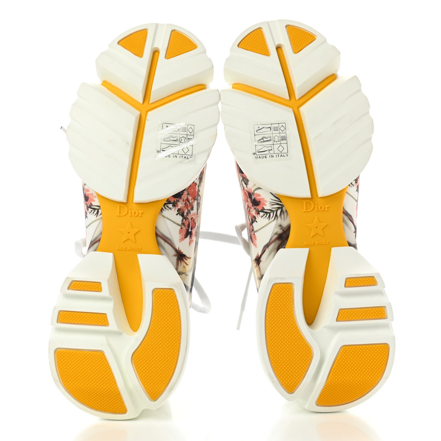 Christian Dior Neoprene Rubber Champetre Print Womens D-Connect Sneakers 35.5 White Multicolor 5 of 9