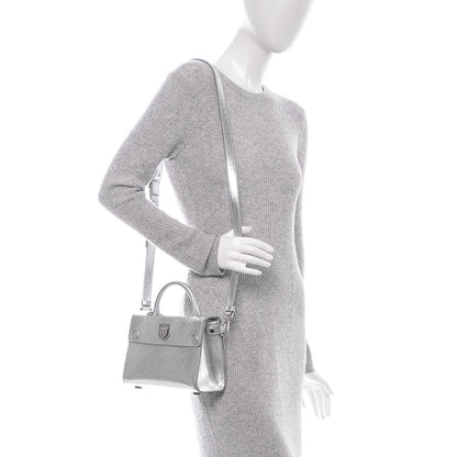 Christian Dior Grained Calfskin Mini Diorever Flap Silver 2 of 8