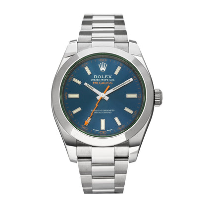 Rolex Stainless Steel 40mm Oyster Perpetual Milgauss Watch Z-Blue 116400GV 1 of 5