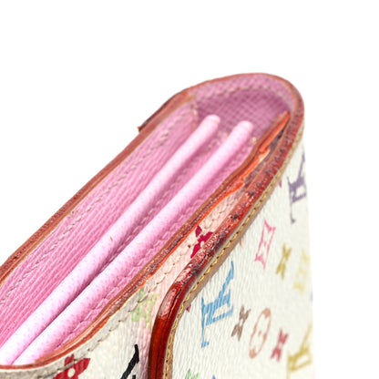 Louis Vuitton LOUIS VUITTON Monogram Multicolor Sarah Noeud Wallet White Litchi 14 of 15