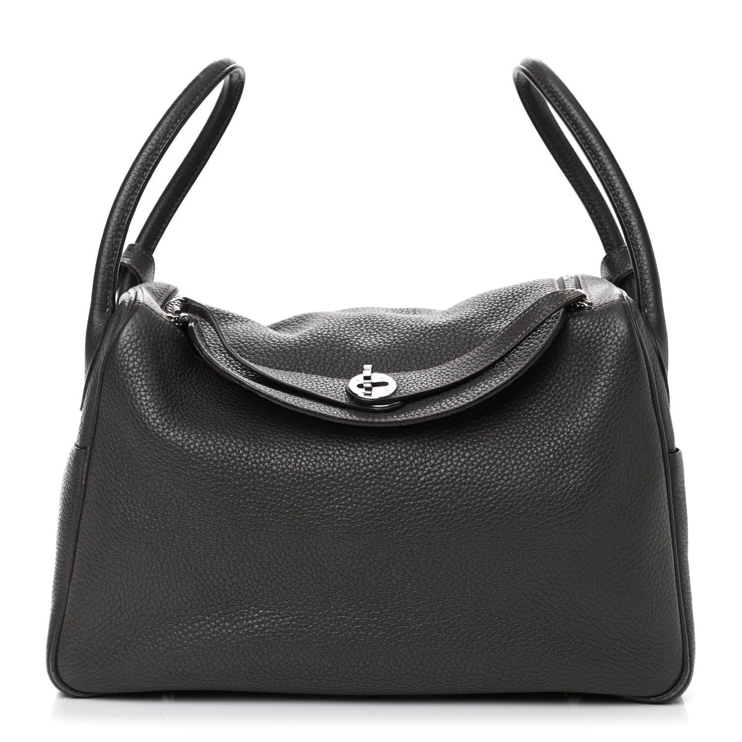 Hermes Taurillon Clemence Eclat Lindy 34 Graphite Etoupe 1 of 4