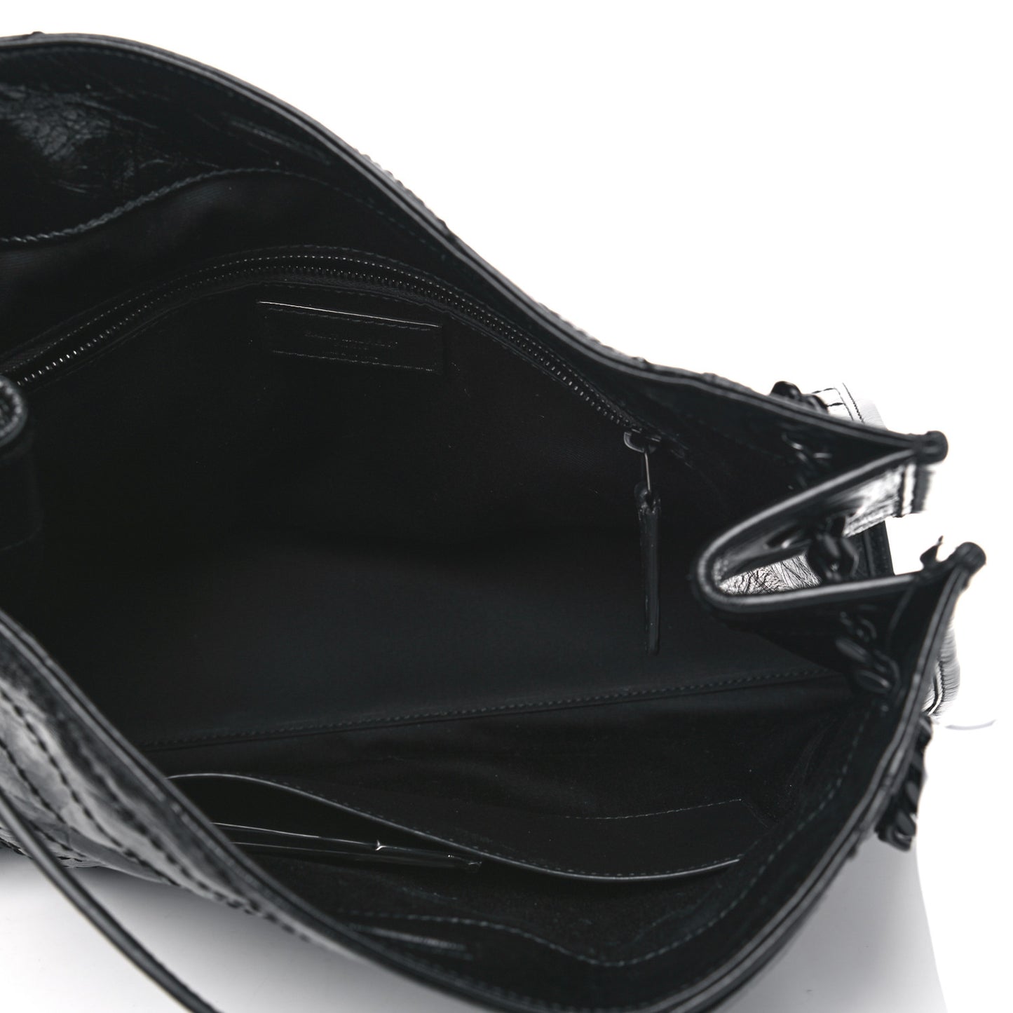 Crinkled Calfskin Matelasse Monogram Medium Niki Shopper Tote Black