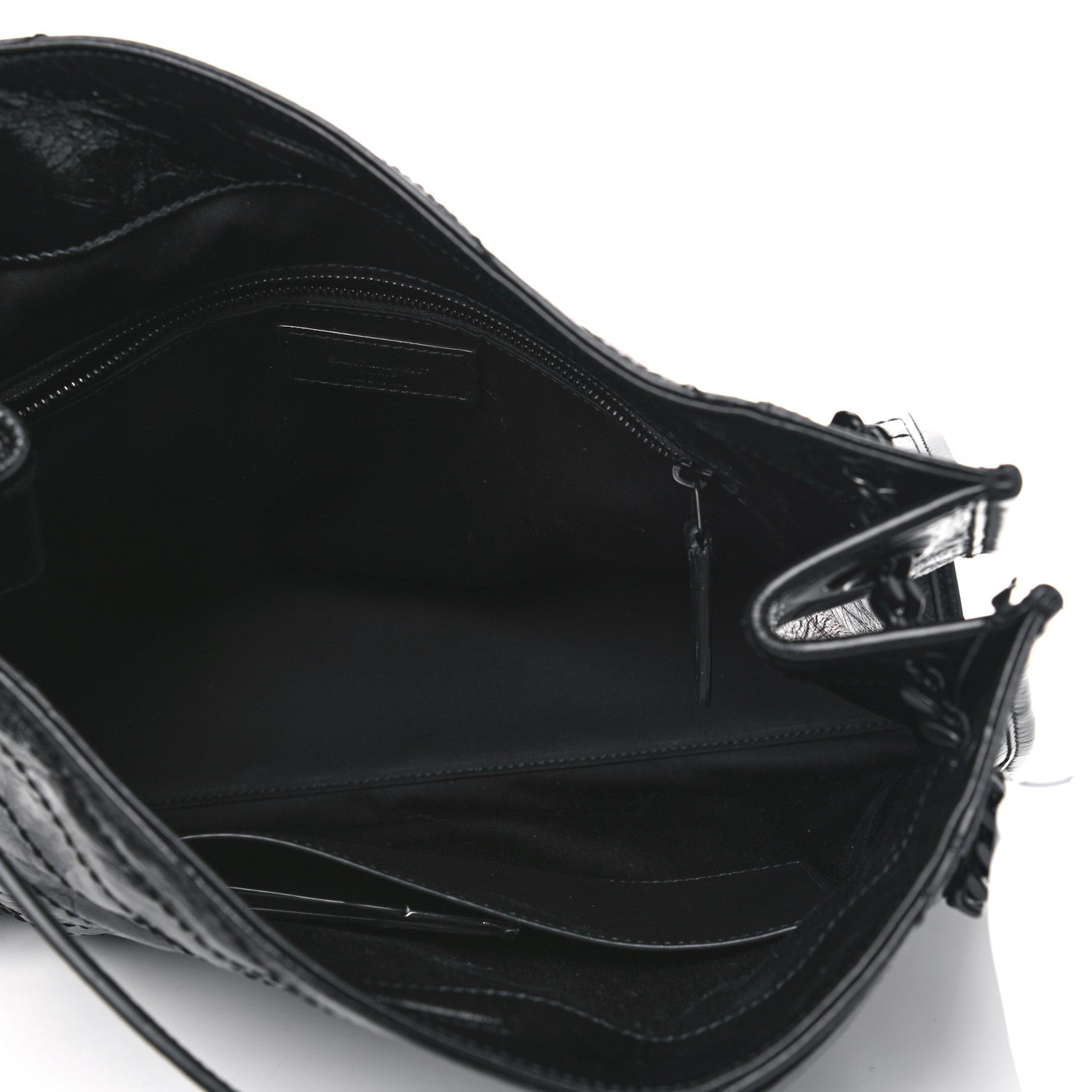 Saint Laurent Crinkled Calfskin Matelasse Monogram Medium Niki Shopper Tote Black 4 of 4