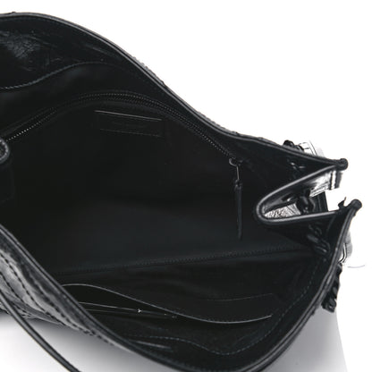Saint Laurent Crinkled Calfskin Matelasse Monogram Medium Niki Shopper Tote Black 4 of 4