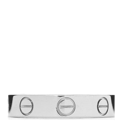 Cartier 18K White Gold 3.5mm LOVE Wedding Band Ring 47 4 3 of 4