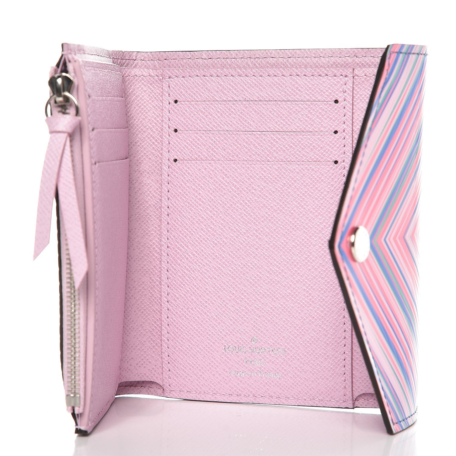 Louis Vuitton Epi Tropical Victorine Wallet Blue Rose 5 of 6