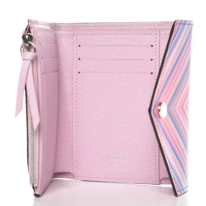 Louis Vuitton Epi Tropical Victorine Wallet Blue Rose 5 of 6