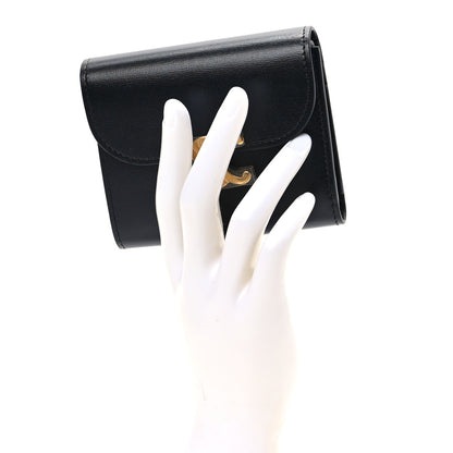 Celine Shiny Smooth Lambskin Small Triomphe Wallet Black 2 of 7