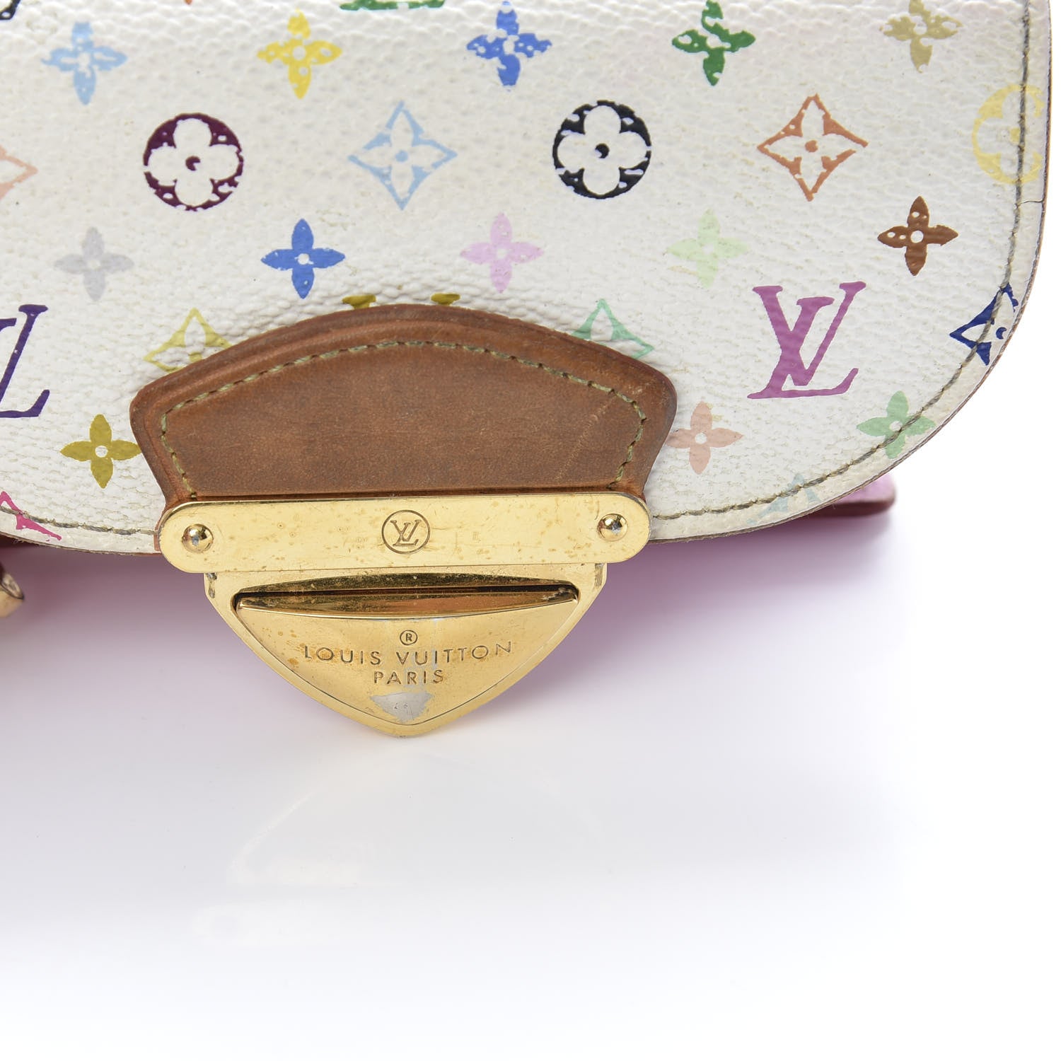 Louis Vuitton Monogram Multicolor Joey Wallet White Litchi 13 of 14