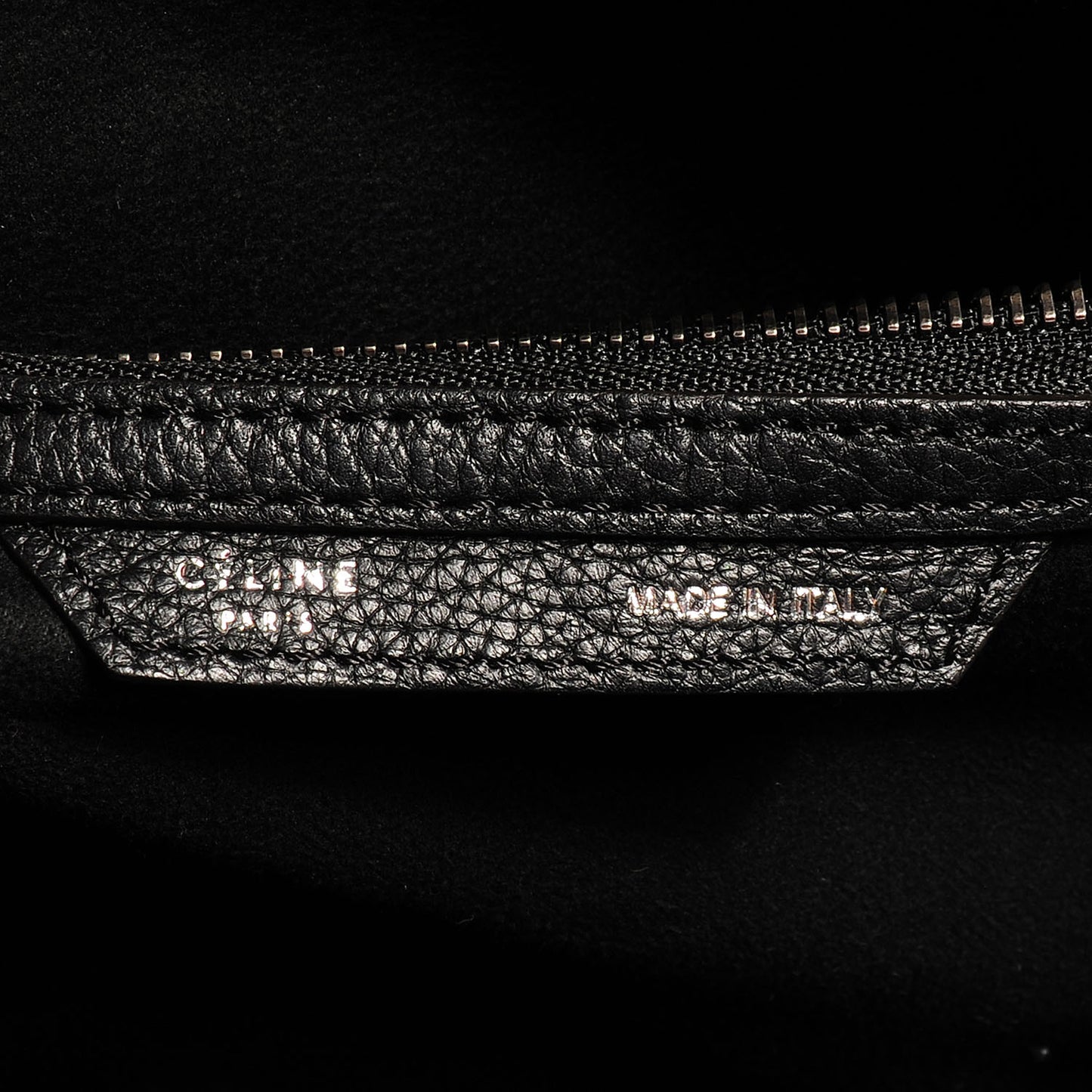 Drummed Calfskin Mini Luggage Black