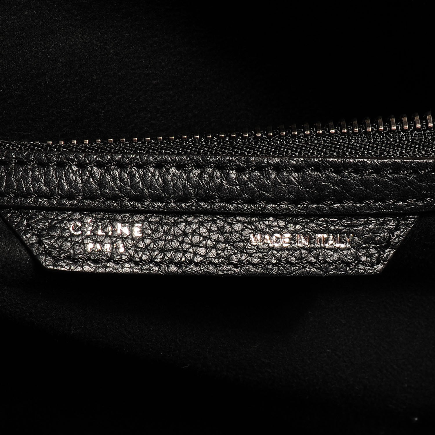 Celine Drummed Calfskin Mini Luggage Black 7 of 9