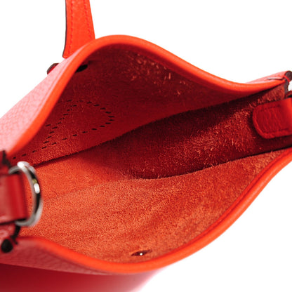 Hermes Taurillon Clemence Amazone Evelyne TPM Orange Poppy Saint Cyr 6 of 16