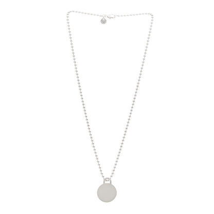 Tiffany Sterling Silver Round Tag Bead Necklace 3 of 4