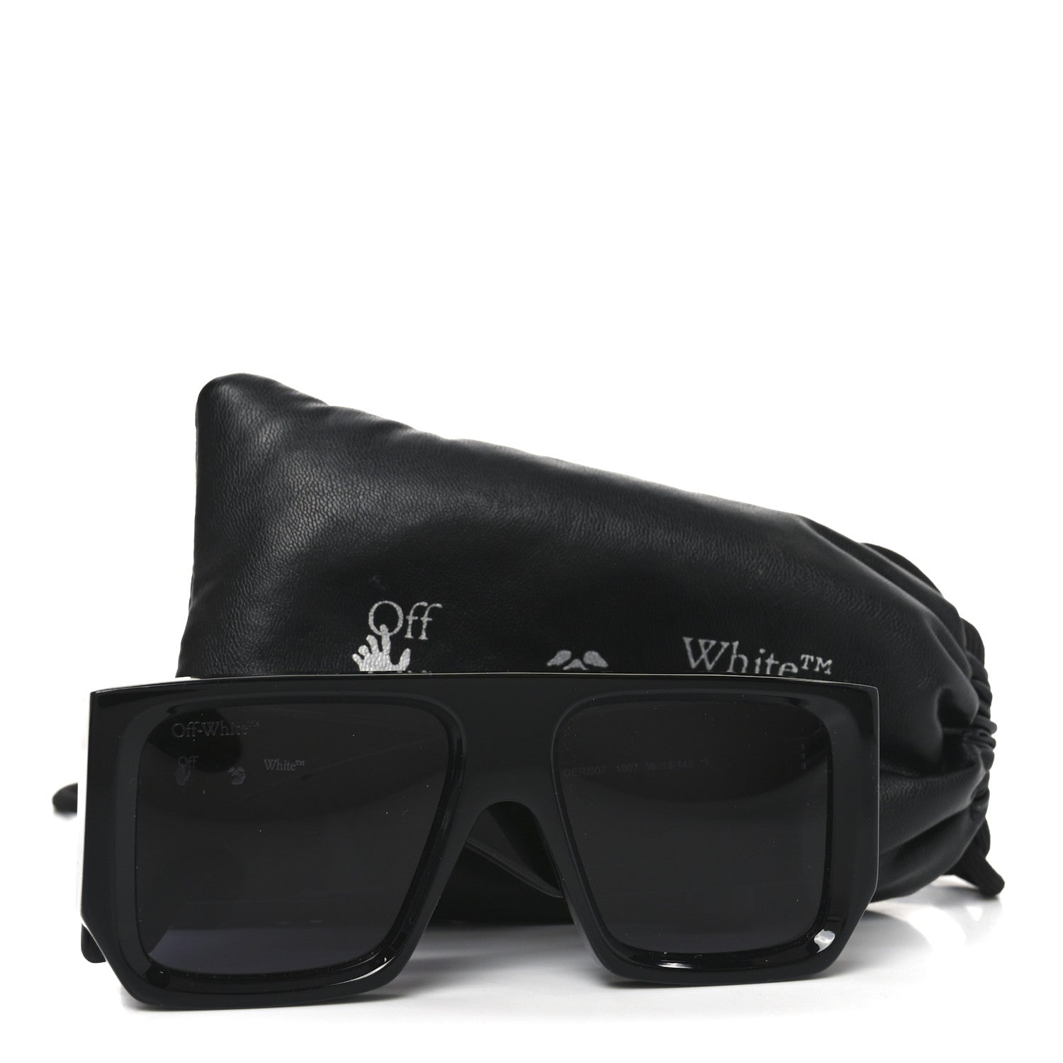 Off-White Acetate Square Tropez Sunglasses OERI007 Black 7 of 7