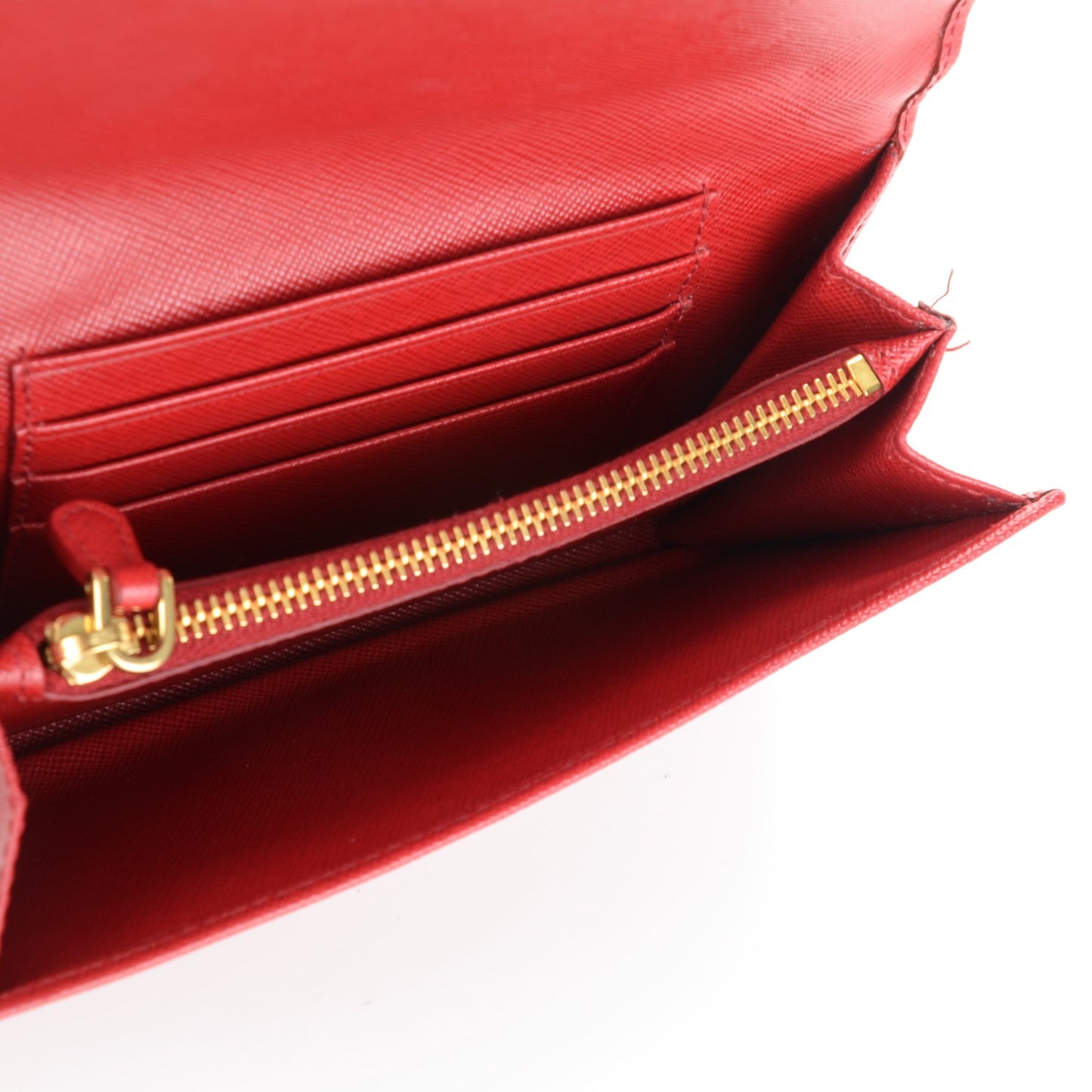Saffiano Metal Wristlet Wallet Fuoco