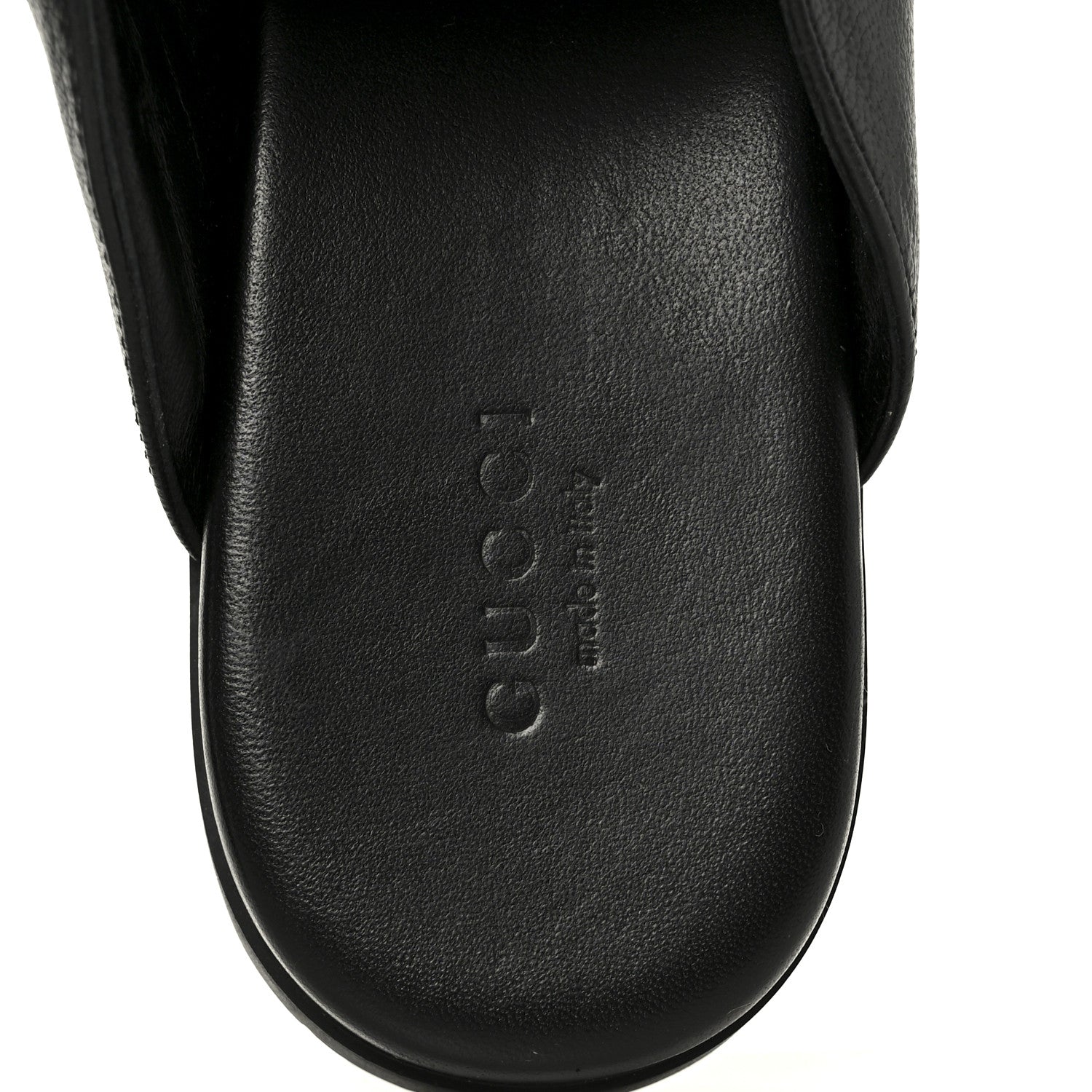 Gucci Goatskin Auroville Horsebit Mules 37.5 Black 7 of 9