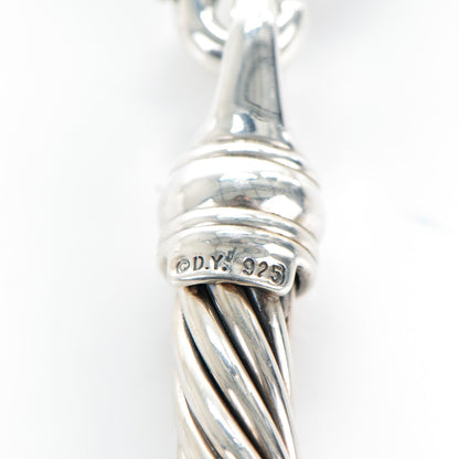 David Yurman Sterling Silver 14K Yellow Gold 7mm Metro Cable Classics Necklace 4 of 4